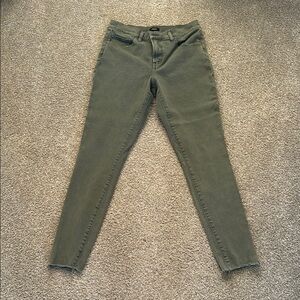 Olive Green Women's Skinny Jeans - Express - 8 Long